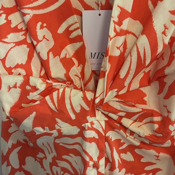 Misa Los Angeles Orange and White Maxi Dress - Picture 6 of 8